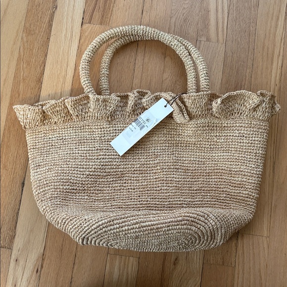 Loeffler Randall Cyrus Raffia Ruffle tote - Picture 4 of 8